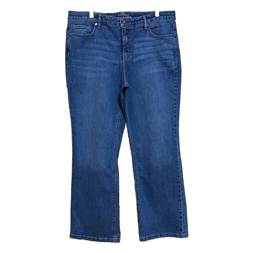 Ruff Hewn Womens Jeans Size 16 Short Blue Stretch Denim Bootcut